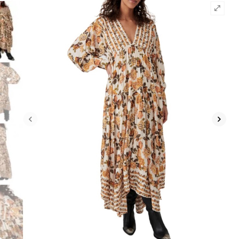 Free People Rows Of Roses Maxi Dress